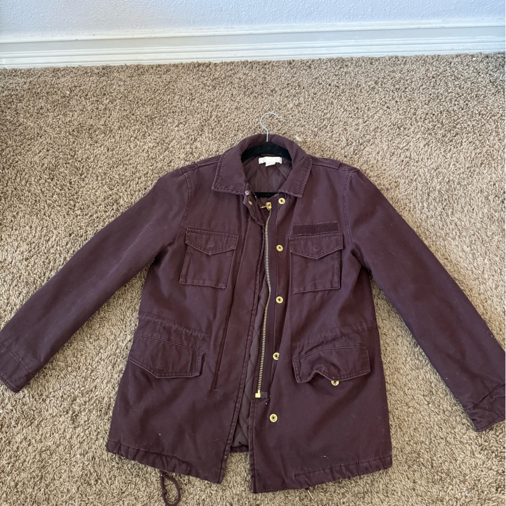 H&M Quilted Jacket in Deep Purple
